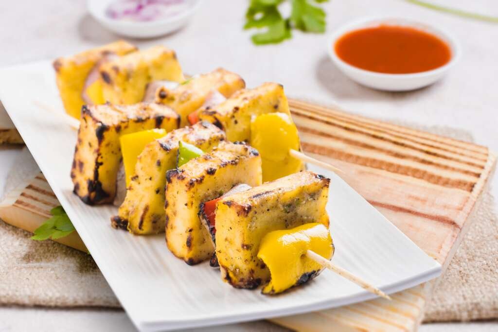 Paneer skewers